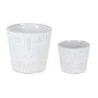 Shop For Porcelain Face Planter (Set of 2) at Michelle's aDOORable Creations