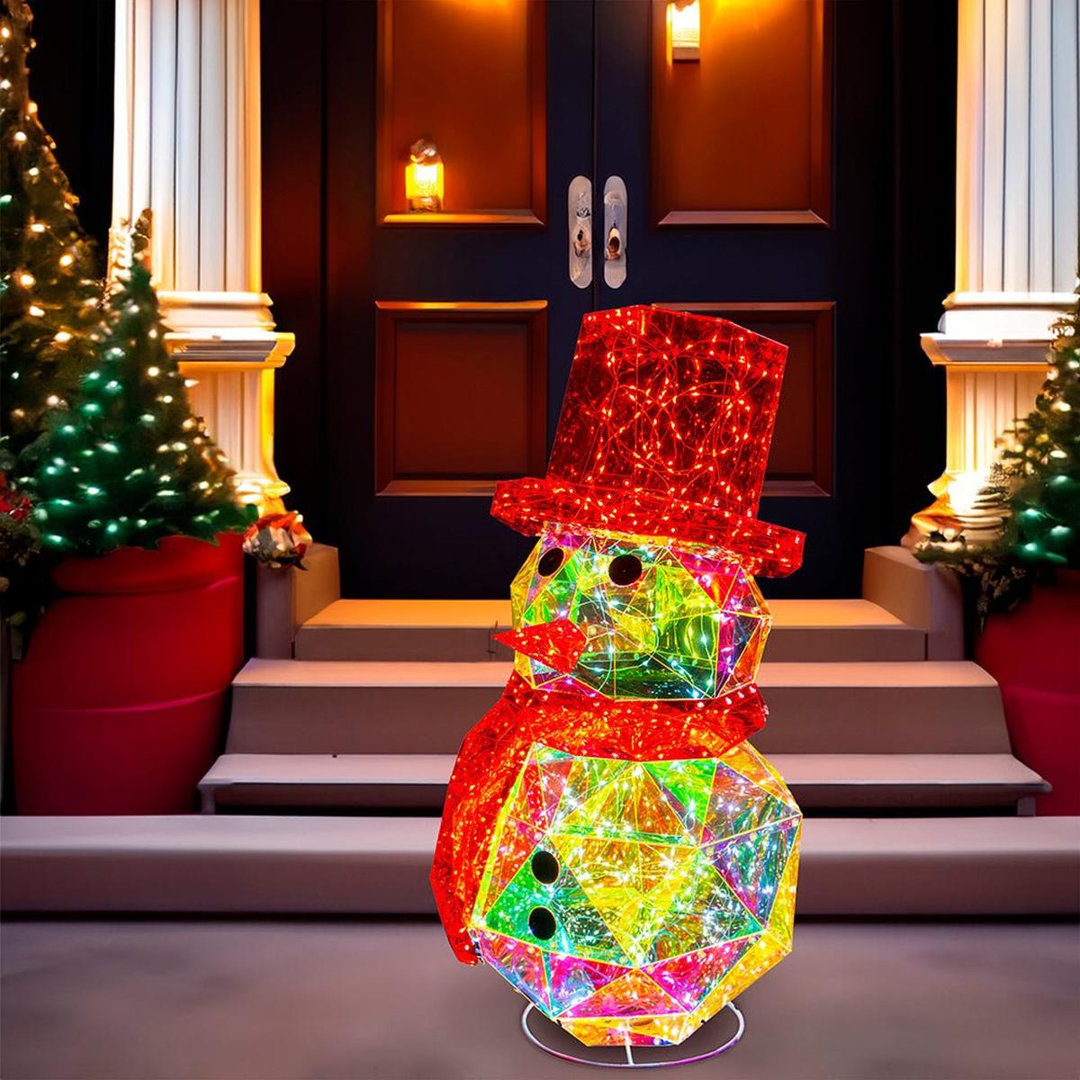 Shop For Pre - Lit Warm White Fairy LED Iridescent Snowman