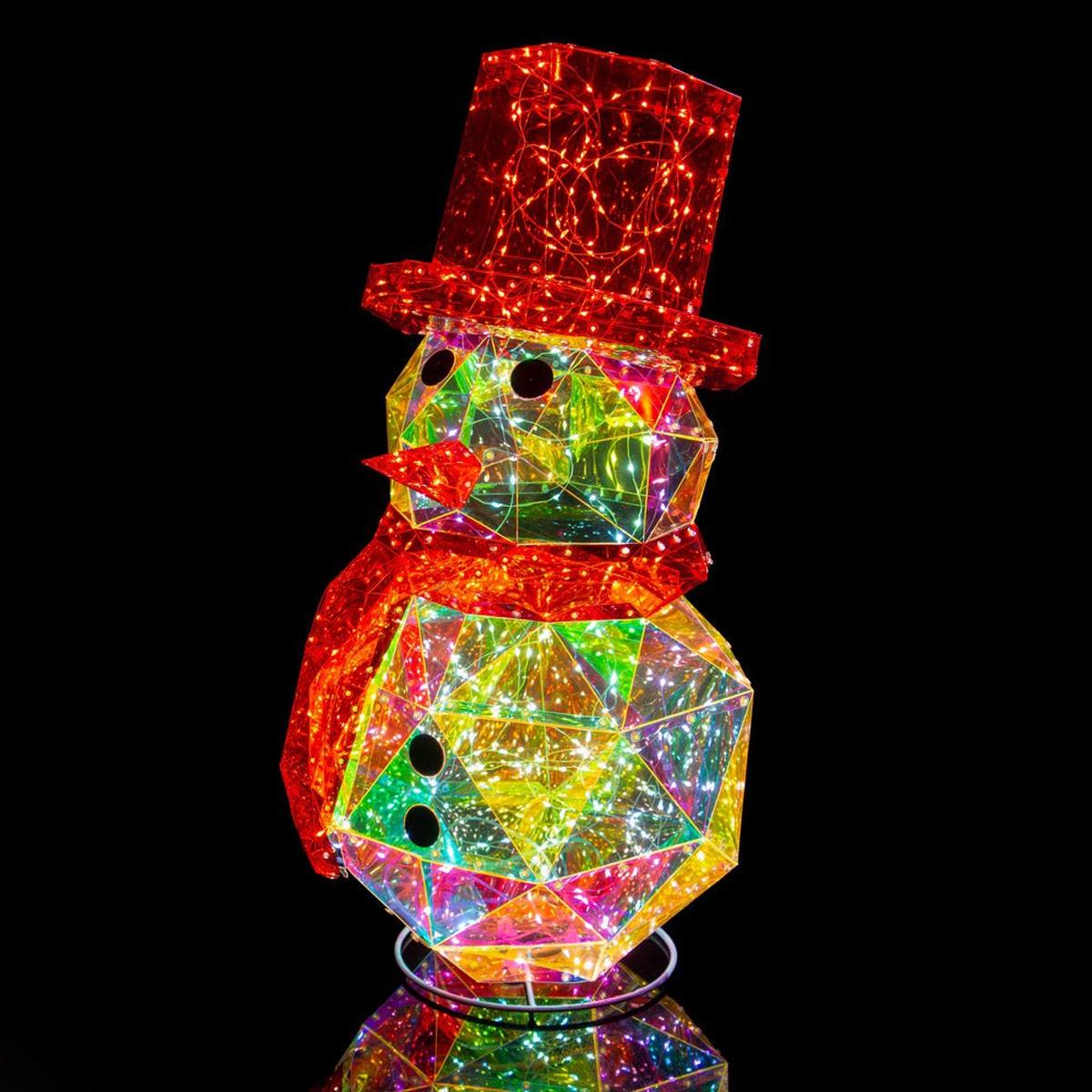 Shop For Pre - Lit Warm White Fairy LED Iridescent Snowman