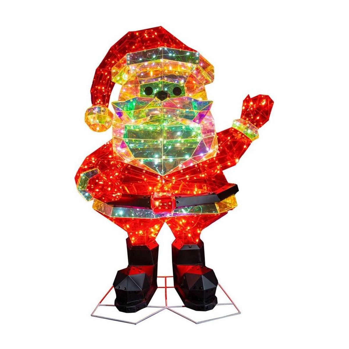 Shop For Pre - Lit Warm White LED Multifunction Holographic Santa