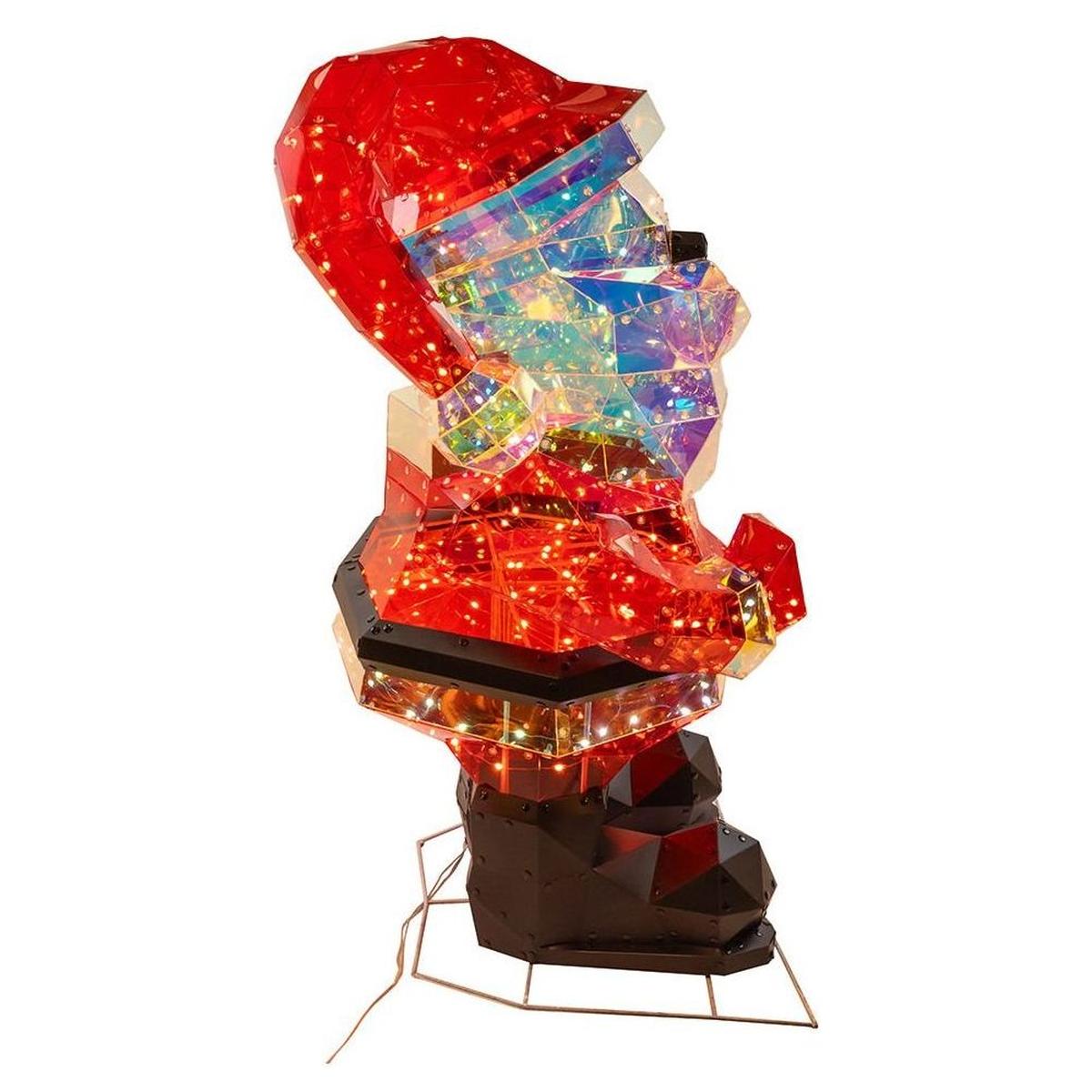 Shop For Pre - Lit Warm White LED Multifunction Holographic Santa