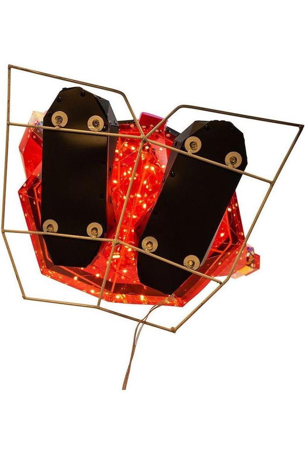 Pre-Lit Warm White LED Multifunction Holographic Santa