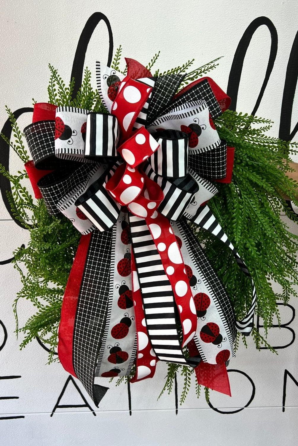 Shop For Pre - Made Designer Ladybug Bow