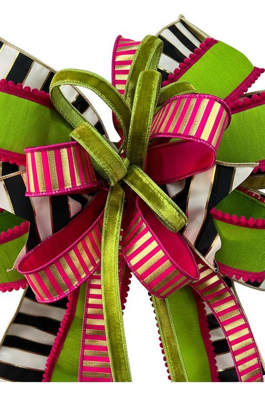 Shop For Pre - Made Designer Pink Green Bow