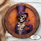 Shop For Purple Suit Skeleton Groom Portrait Sign