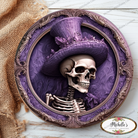 Shop For Purple Top Hat Skeleton Portrait Sign