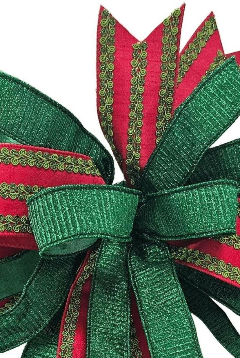 Red and Green Holiday Bow