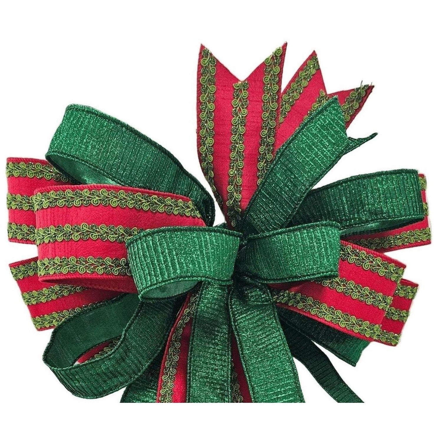 Red and Green Holiday Bow