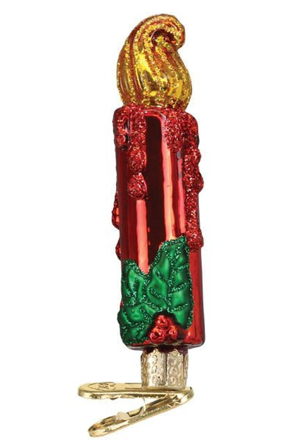 Red Clip-on Candle Ornament