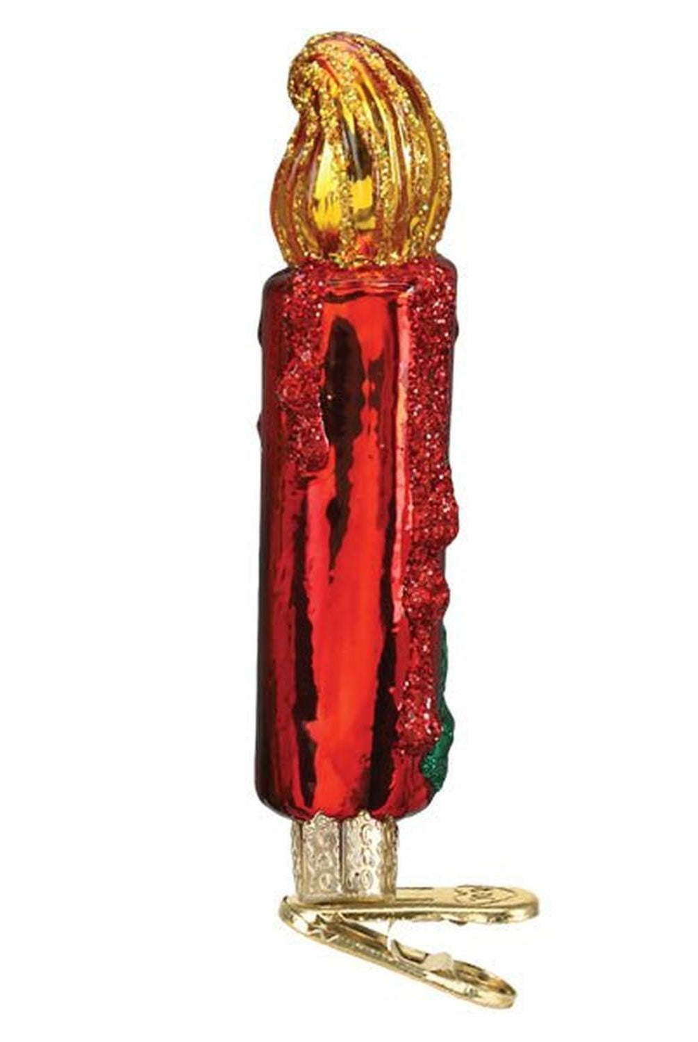 Red Clip-on Candle Ornament