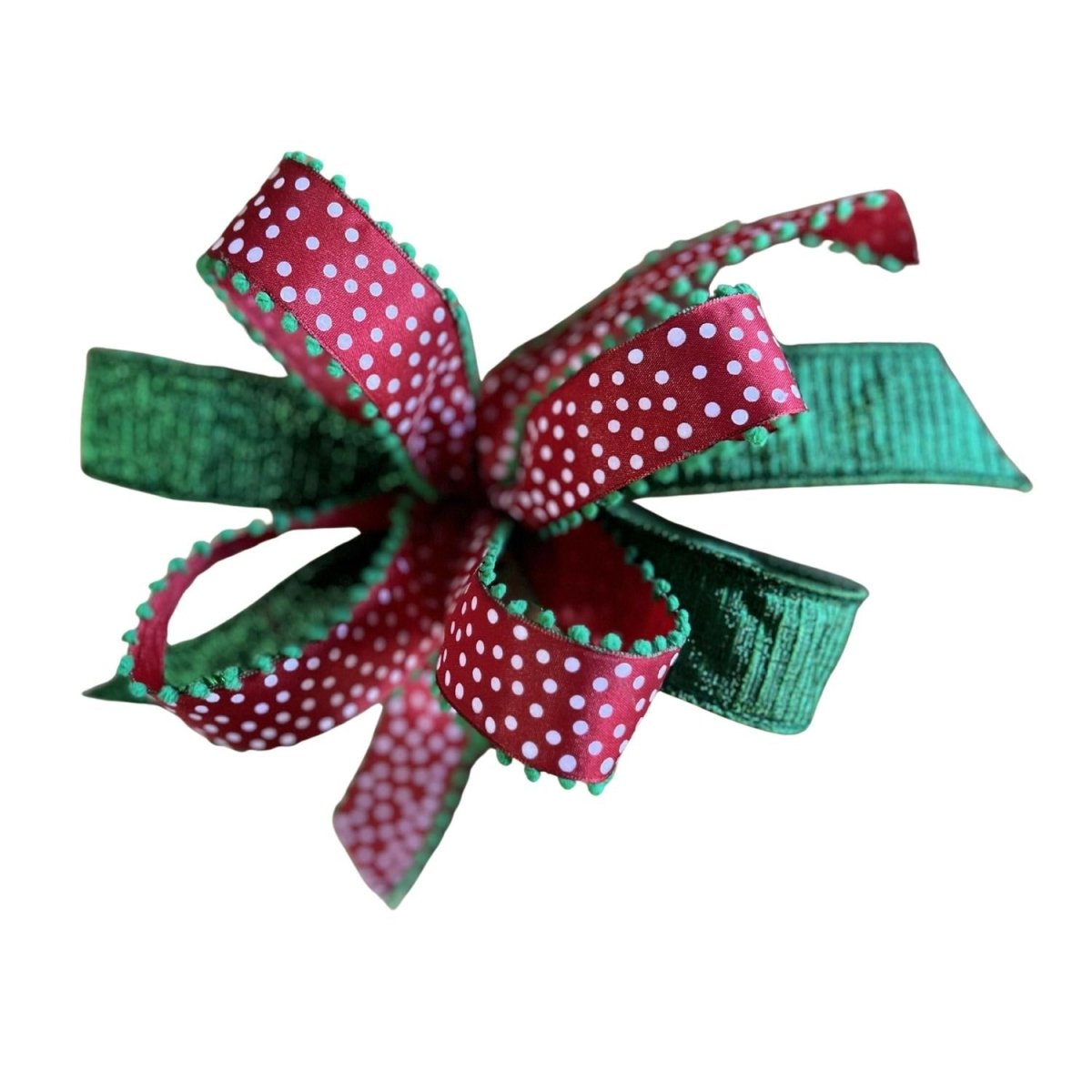 Shop For Red Green Polka Dot Bow