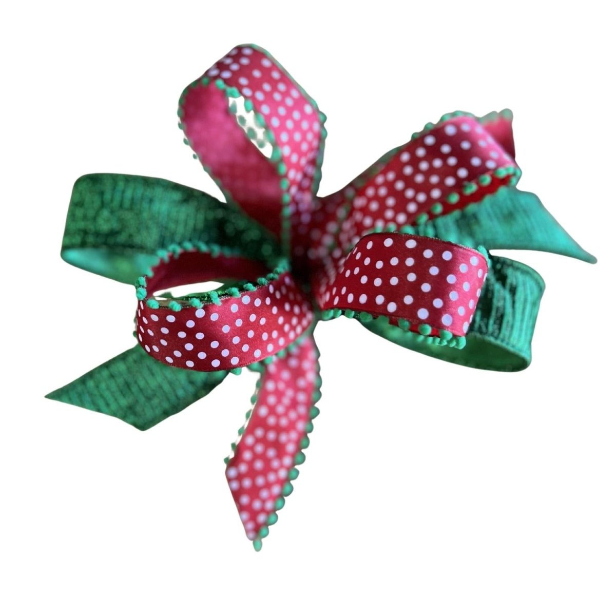 Shop For Red Green Polka Dot Bow