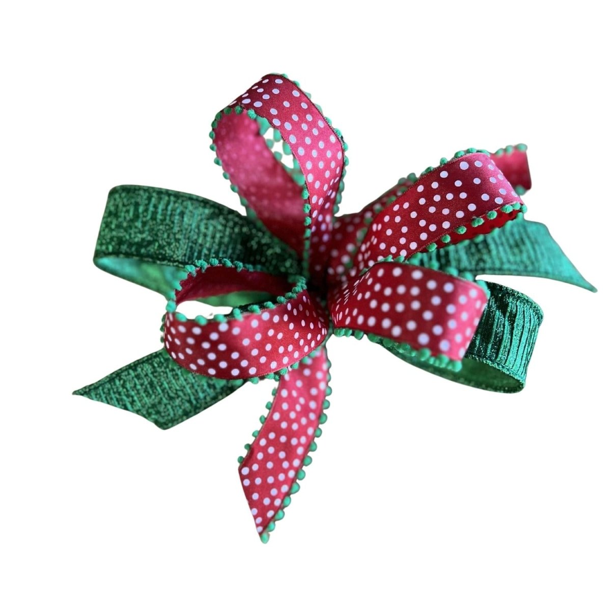 Shop For Red Green Polka Dot Bow