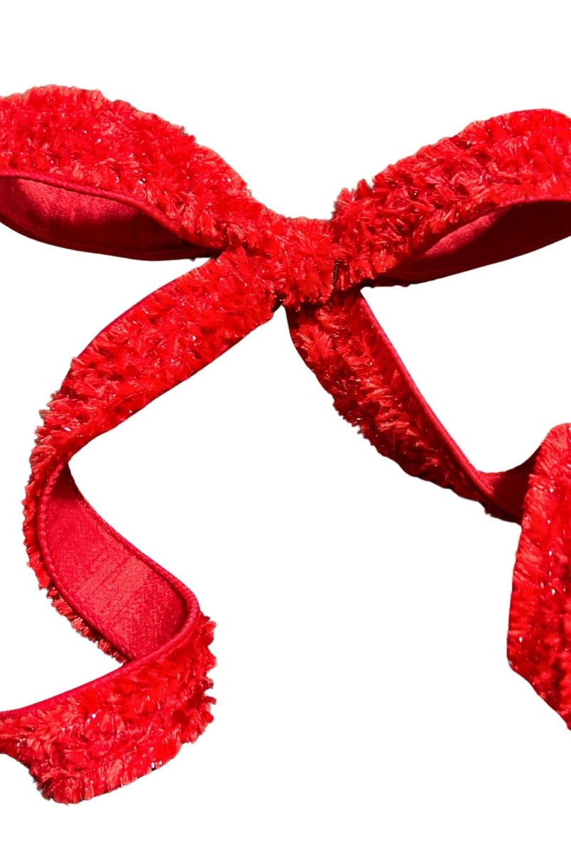Shop For Red Plush Chenille Bow