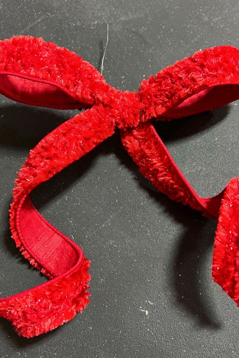 Shop For Red Plush Chenille Bow
