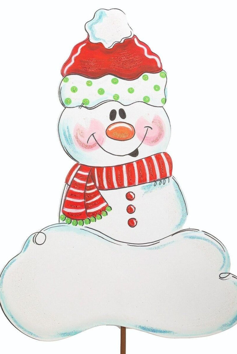 Shop For Red Scarf Snowman (Stake/Hanger/Easel)