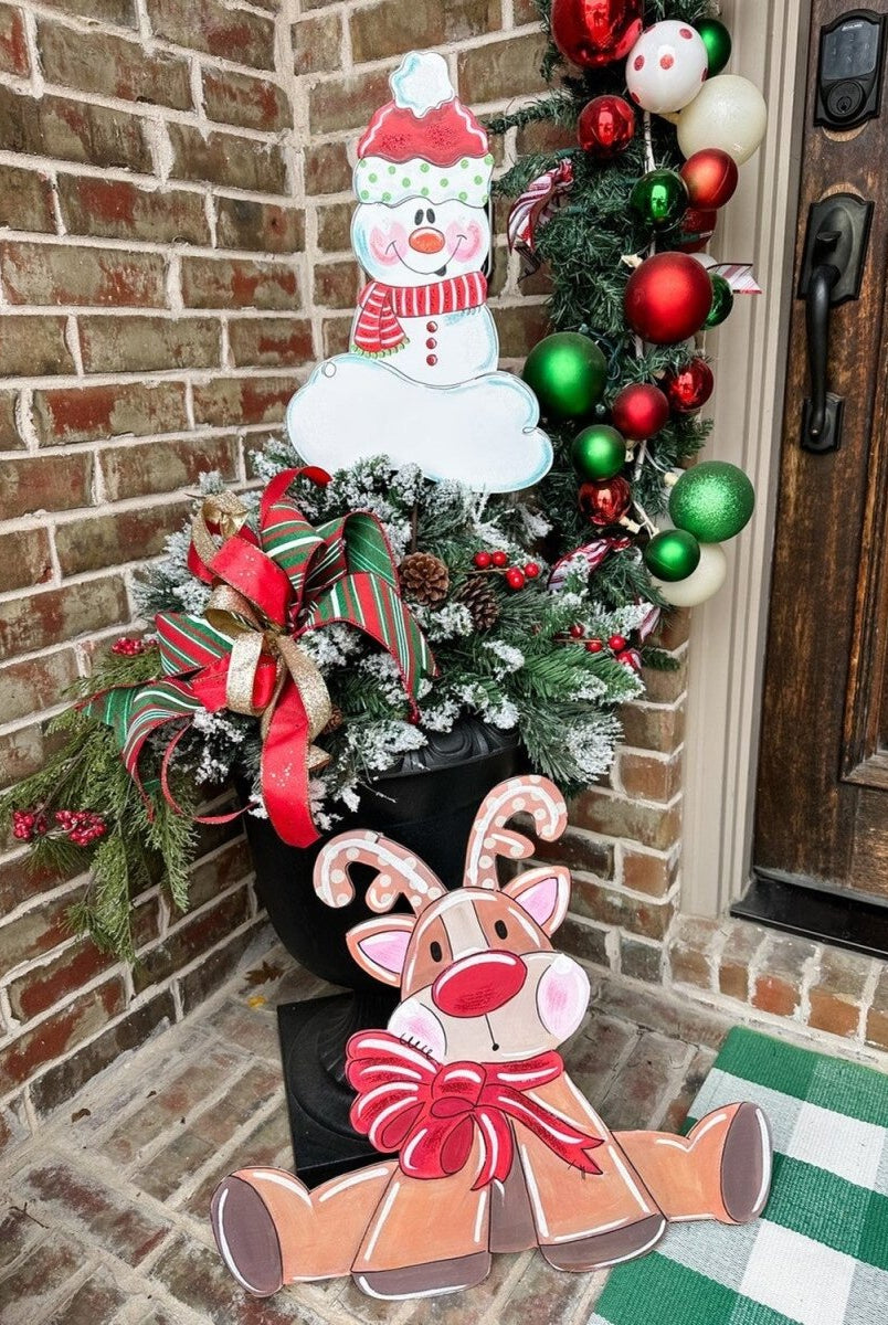 Shop For Red Scarf Snowman (Stake/Hanger/Easel)