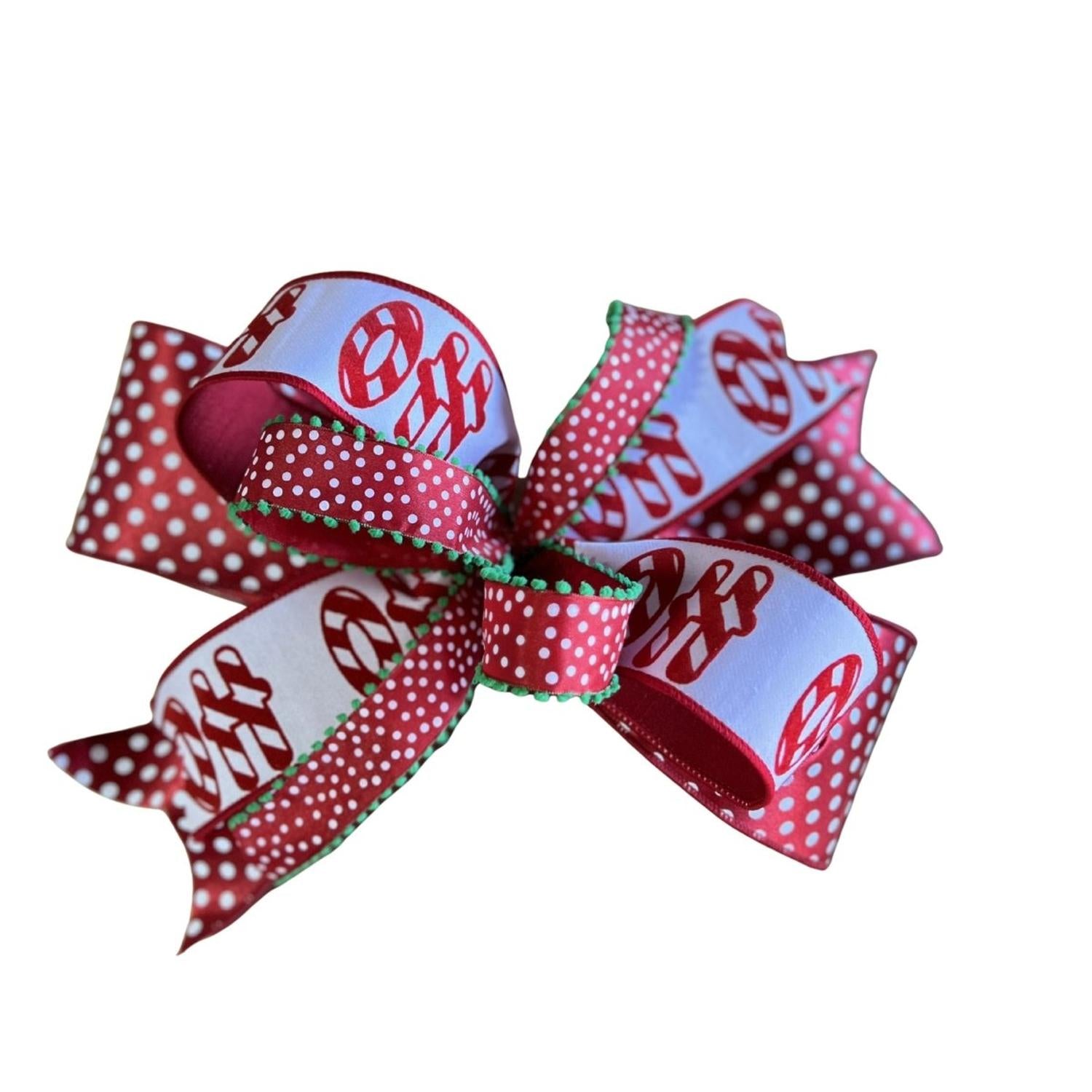 Shop For Red White Ho Ho Ho Polka Dot Bow