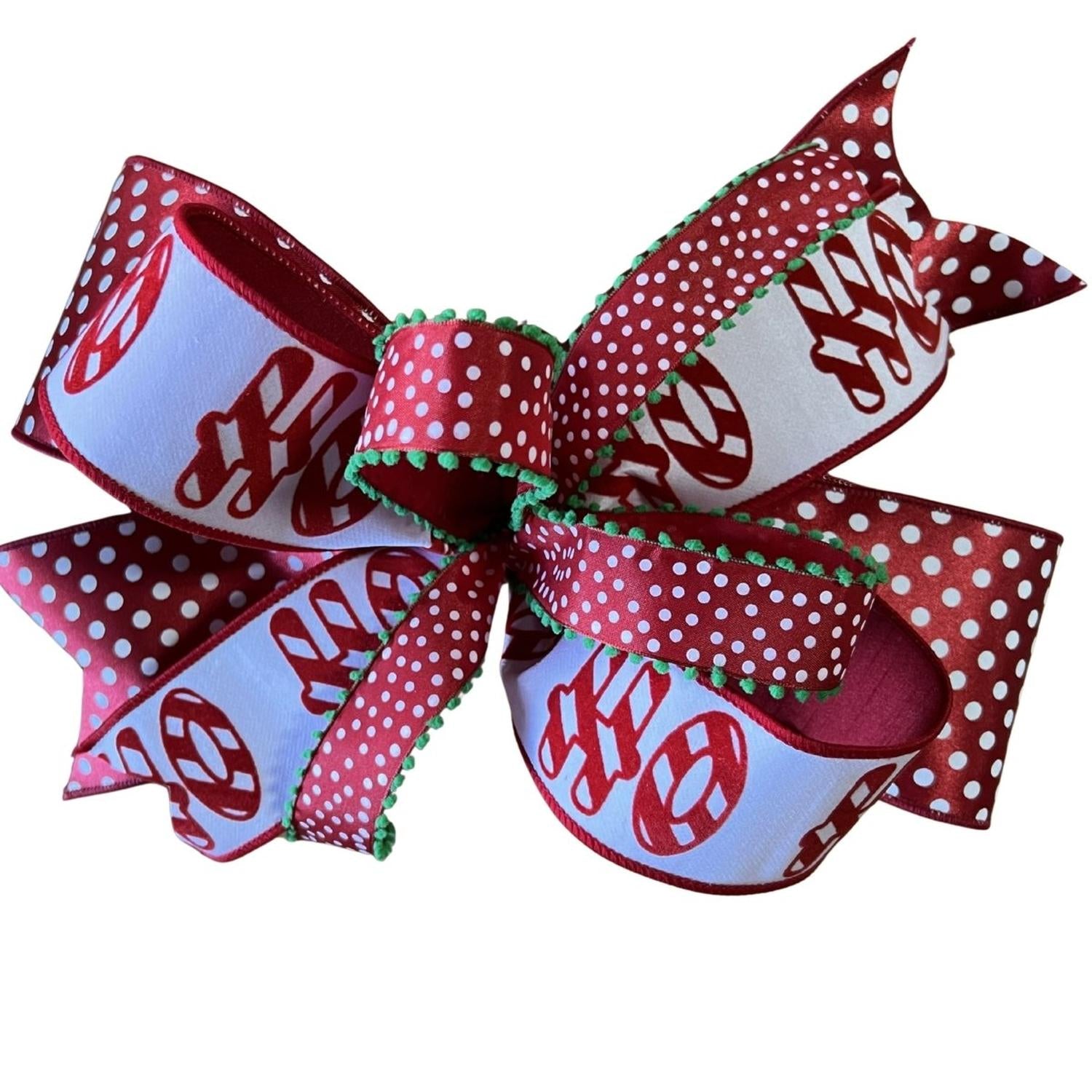 Shop For Red White Ho Ho Ho Polka Dot Bow