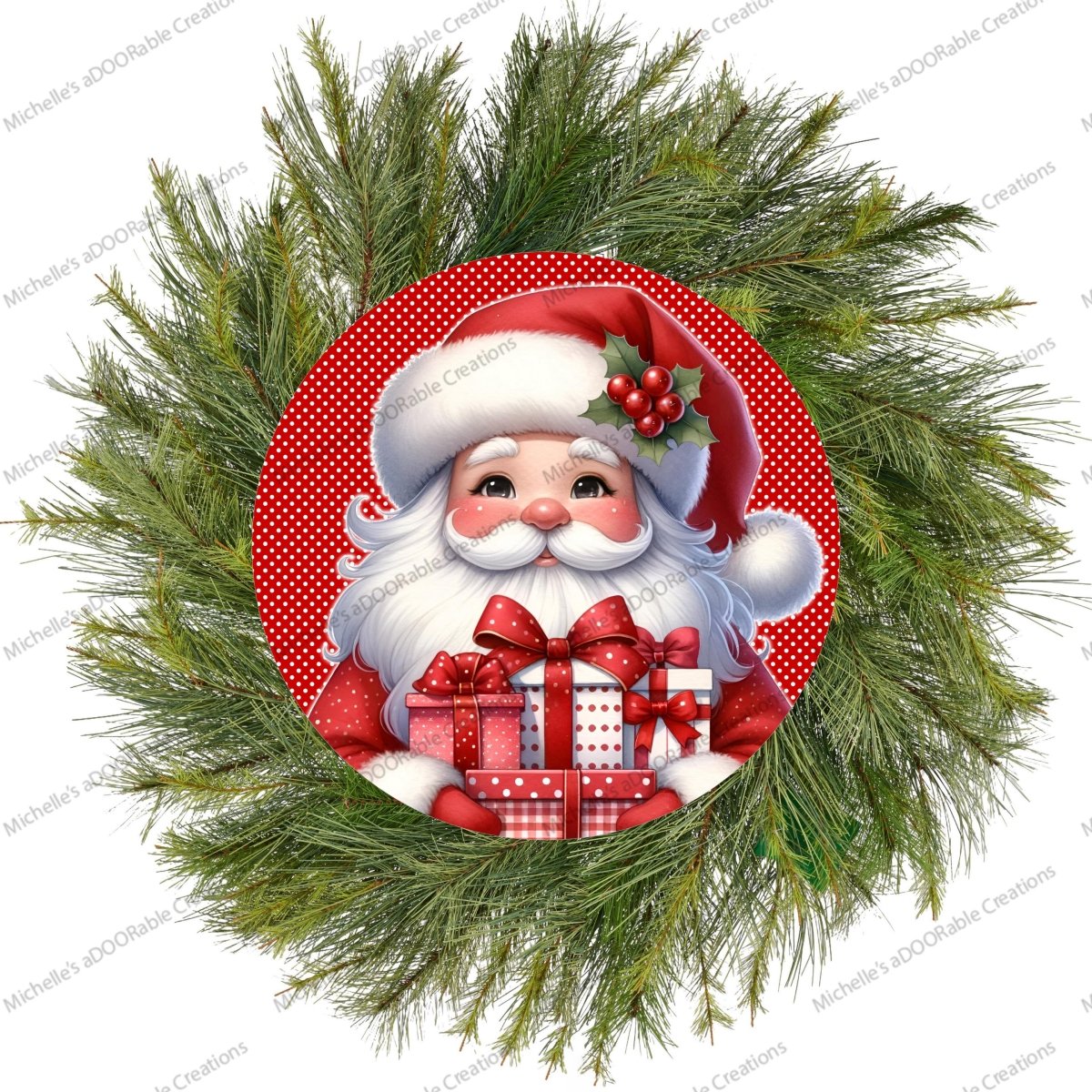 Shop For Red White Peppermint Santa Claus Sign