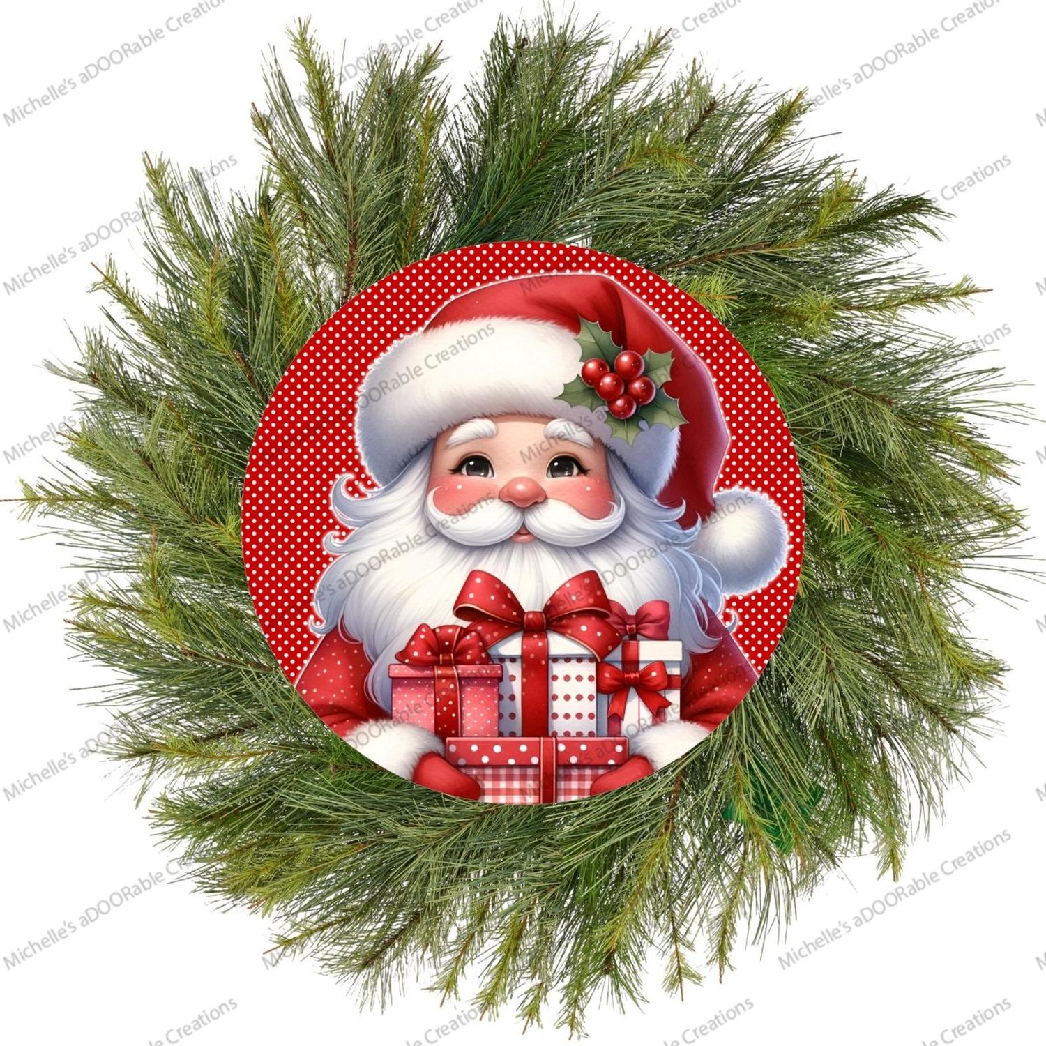 Shop For Red White Peppermint Santa Claus Sign