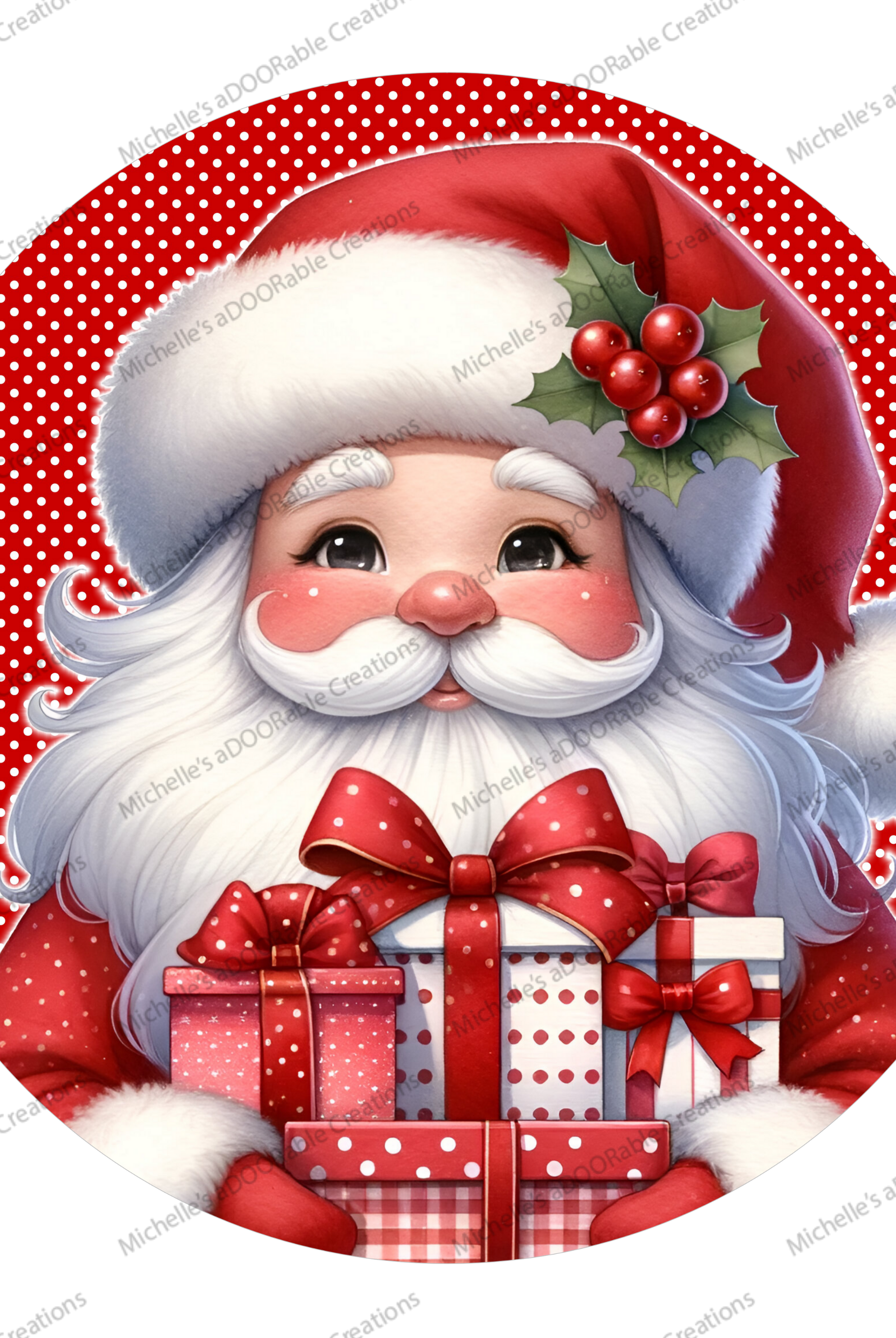 Shop For Red White Peppermint Santa Claus Sign