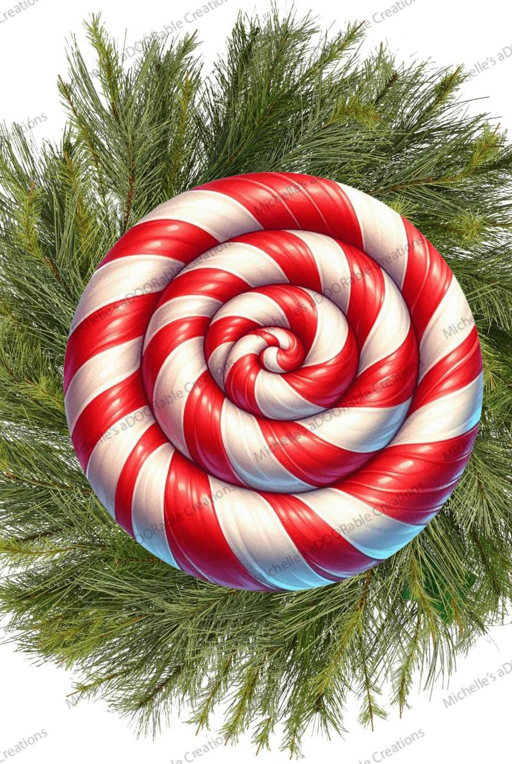Red White Round Peppermint Candy