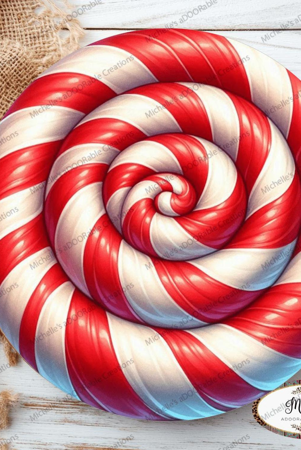 Red White Round Peppermint Candy