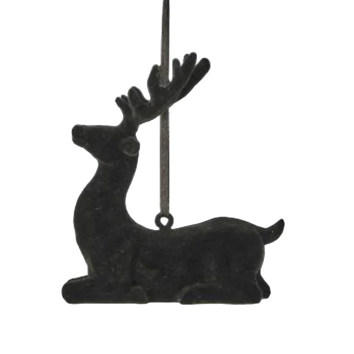 Shop For Resin Flocked Deer Ornament (Set of 2)