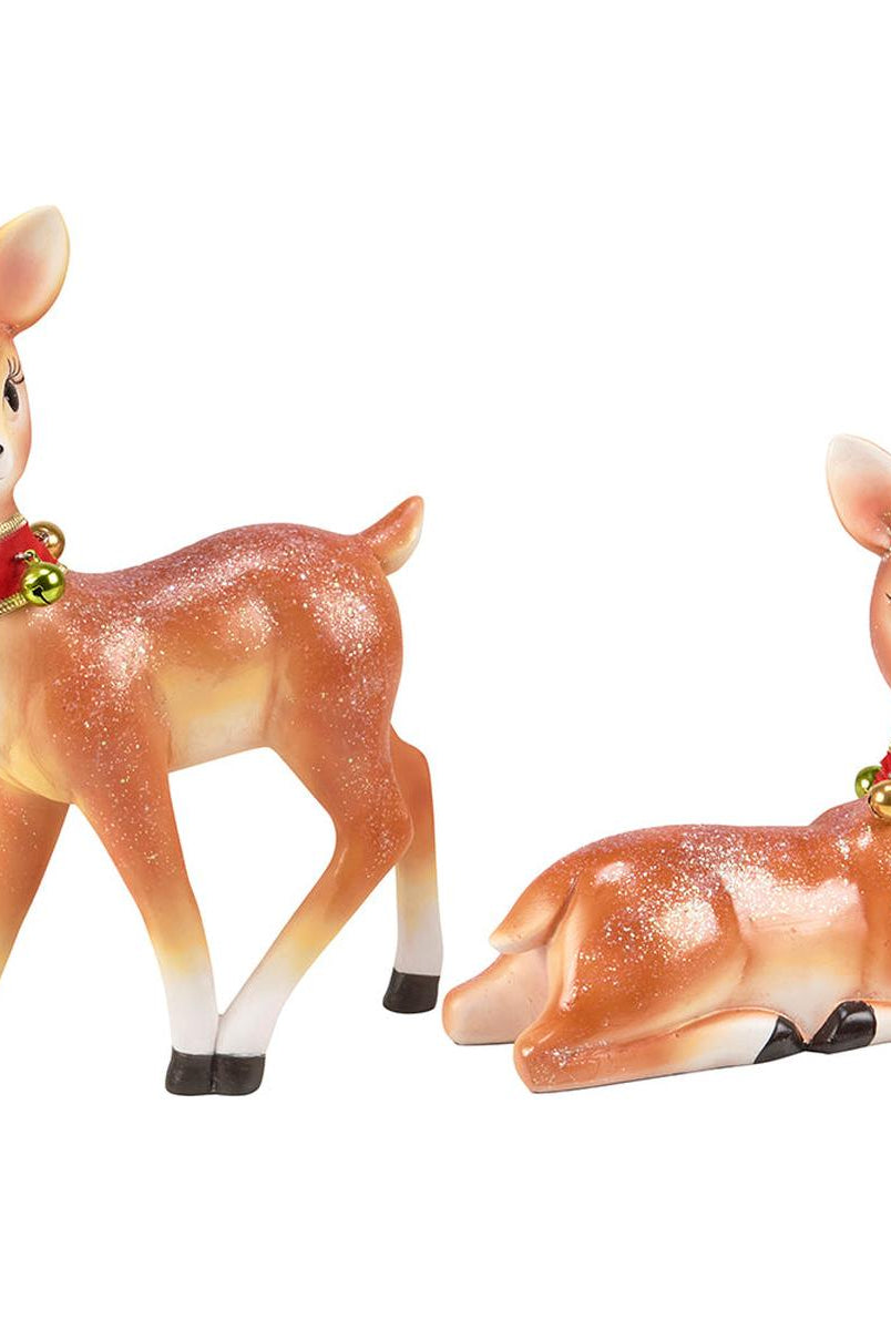 Shop For Retro Christmas Deer Figurine, Set of 2