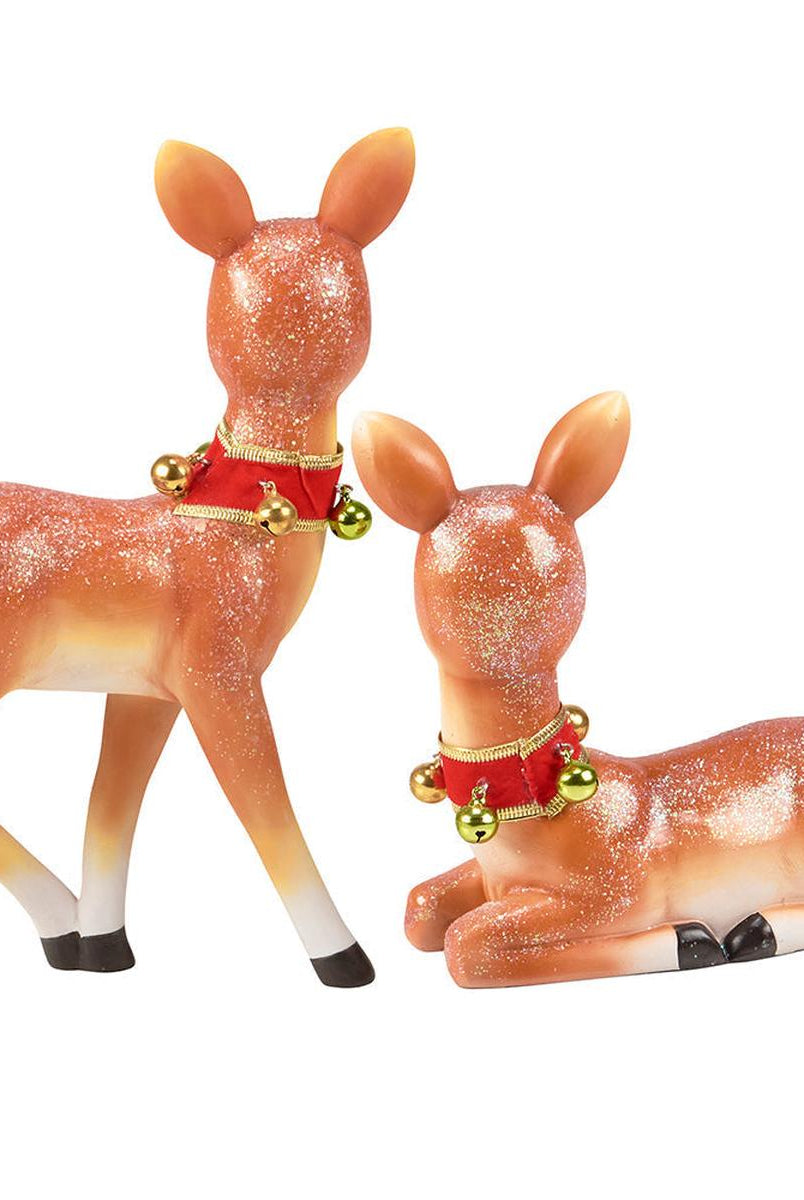 Shop For Retro Christmas Deer Figurine, Set of 2