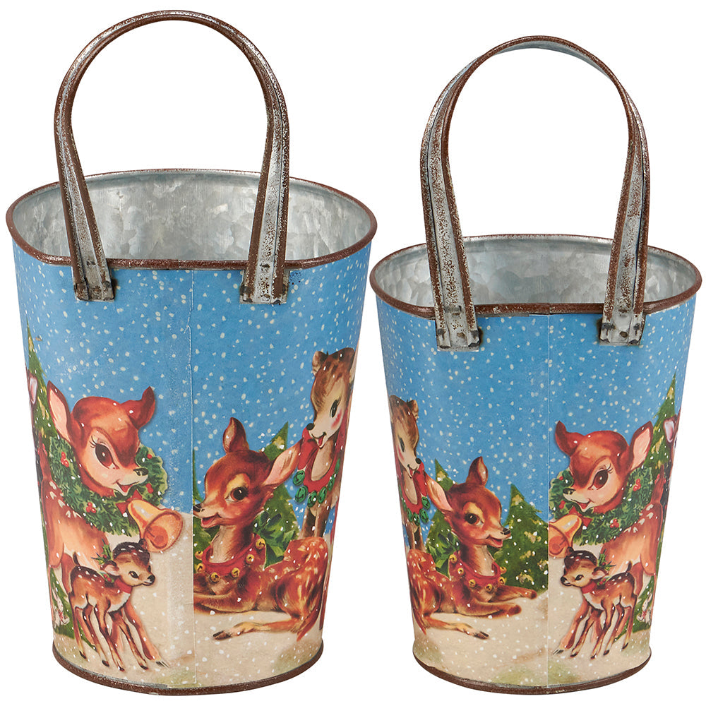 Shop For Retro Christmas Deer Wall Bucket Set
