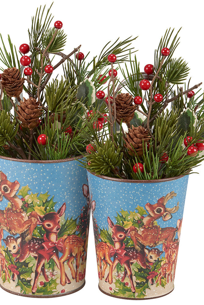 Shop For Retro Christmas Deer Wall Bucket Set