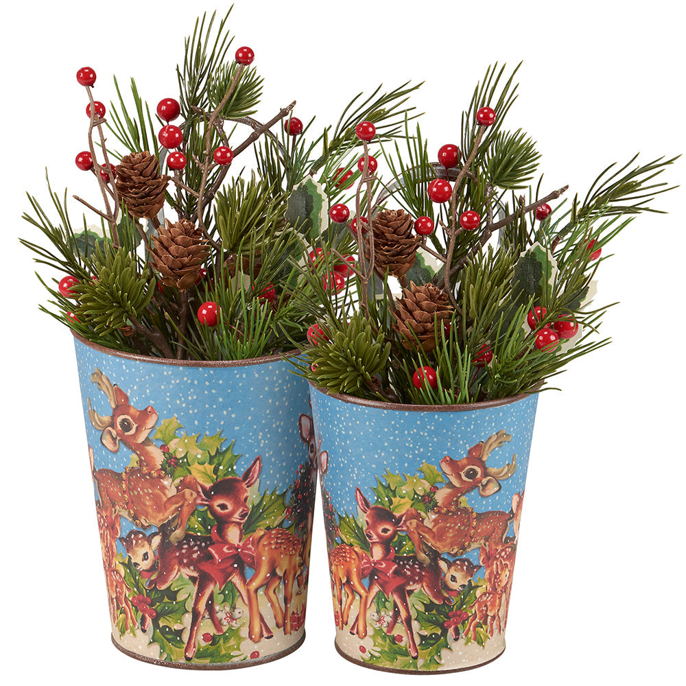 Shop For Retro Christmas Deer Wall Bucket Set