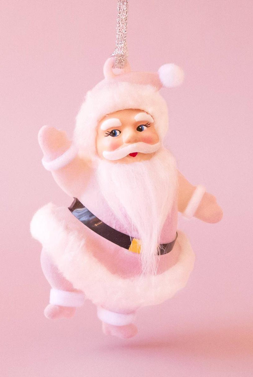 Shop For Retro Dancing Santa Ornament : Light Pink