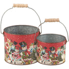 Shop For Retro Snowmen Bucket, Set of 2