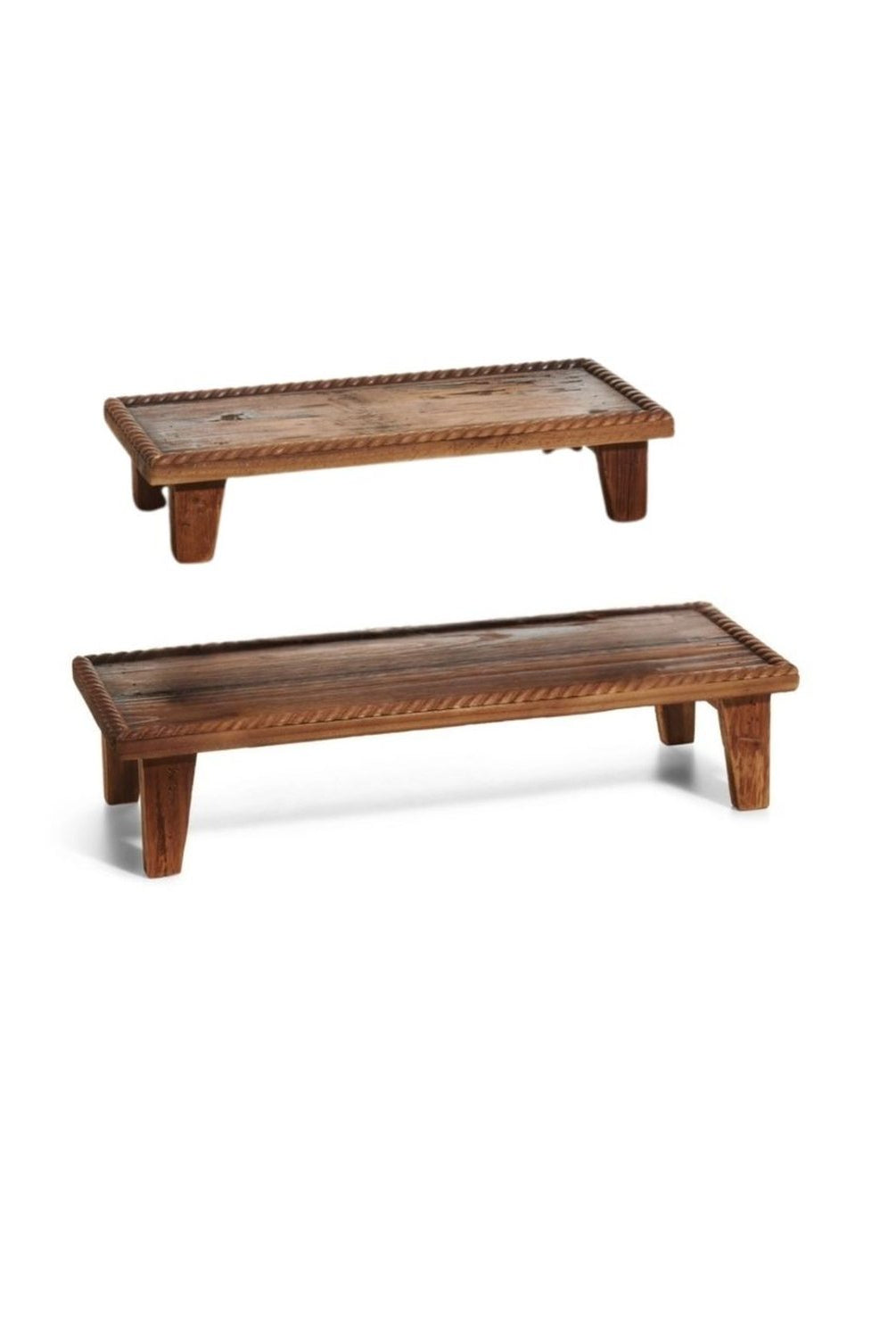 Shop For Rope Style Wood Risers (Set of 2)