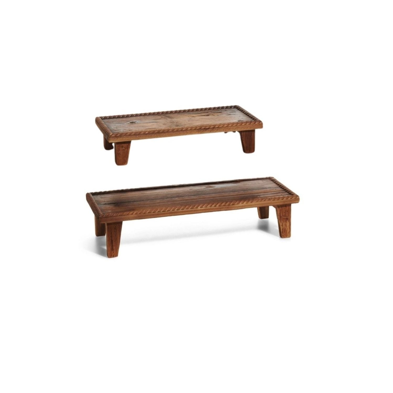 Shop For Rope Style Wood Risers (Set of 2)