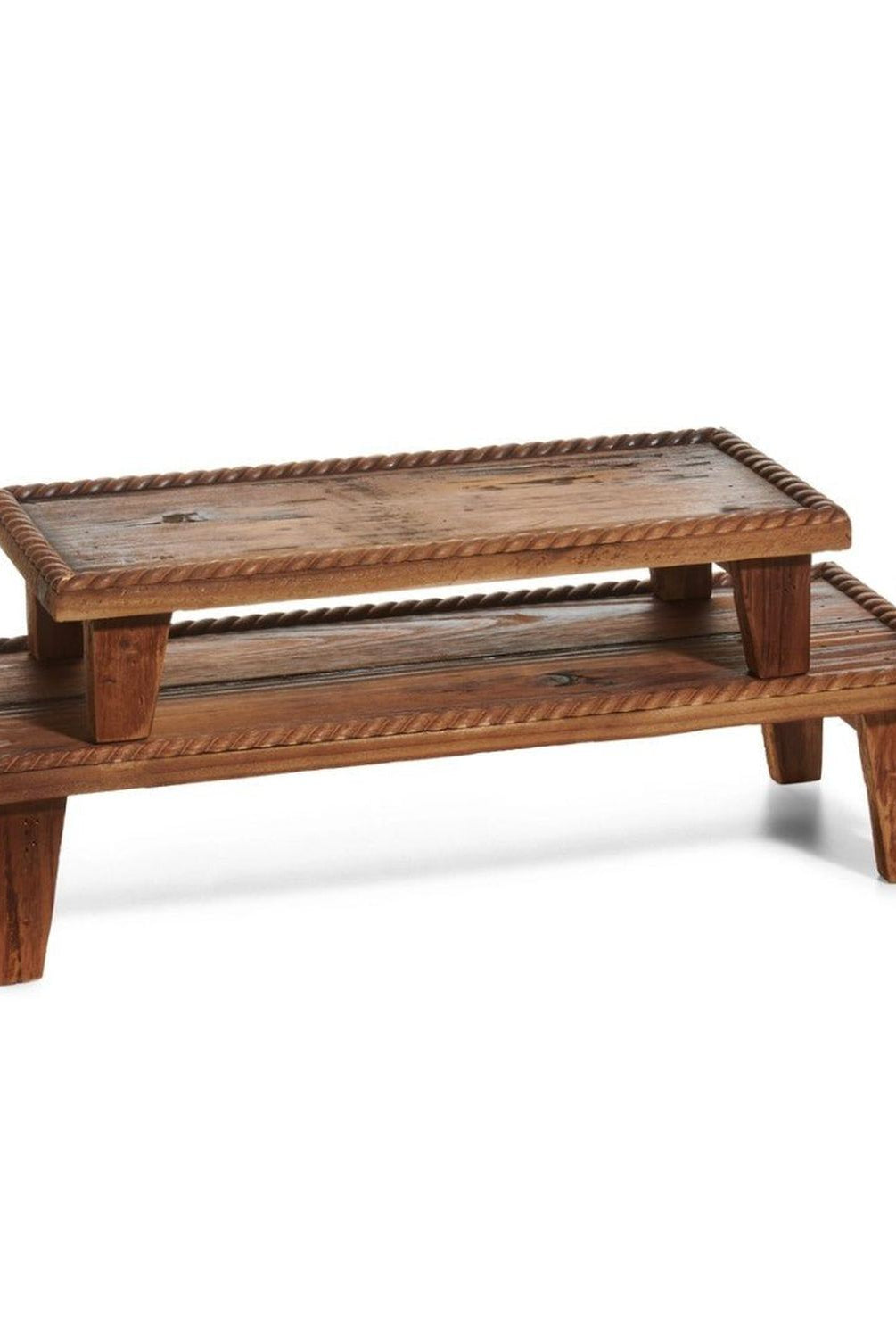 Shop For Rope Style Wood Risers (Set of 2)