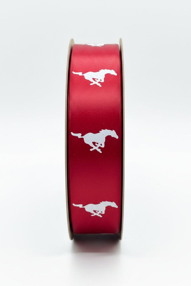 Shop For Running Mustang Homecoming Ribbon: (Red/White), Size 9