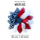 Shop For Rustic Burlap Patriotic 22" Wreath, American Flag Style 4th of July Front Door Home Decor