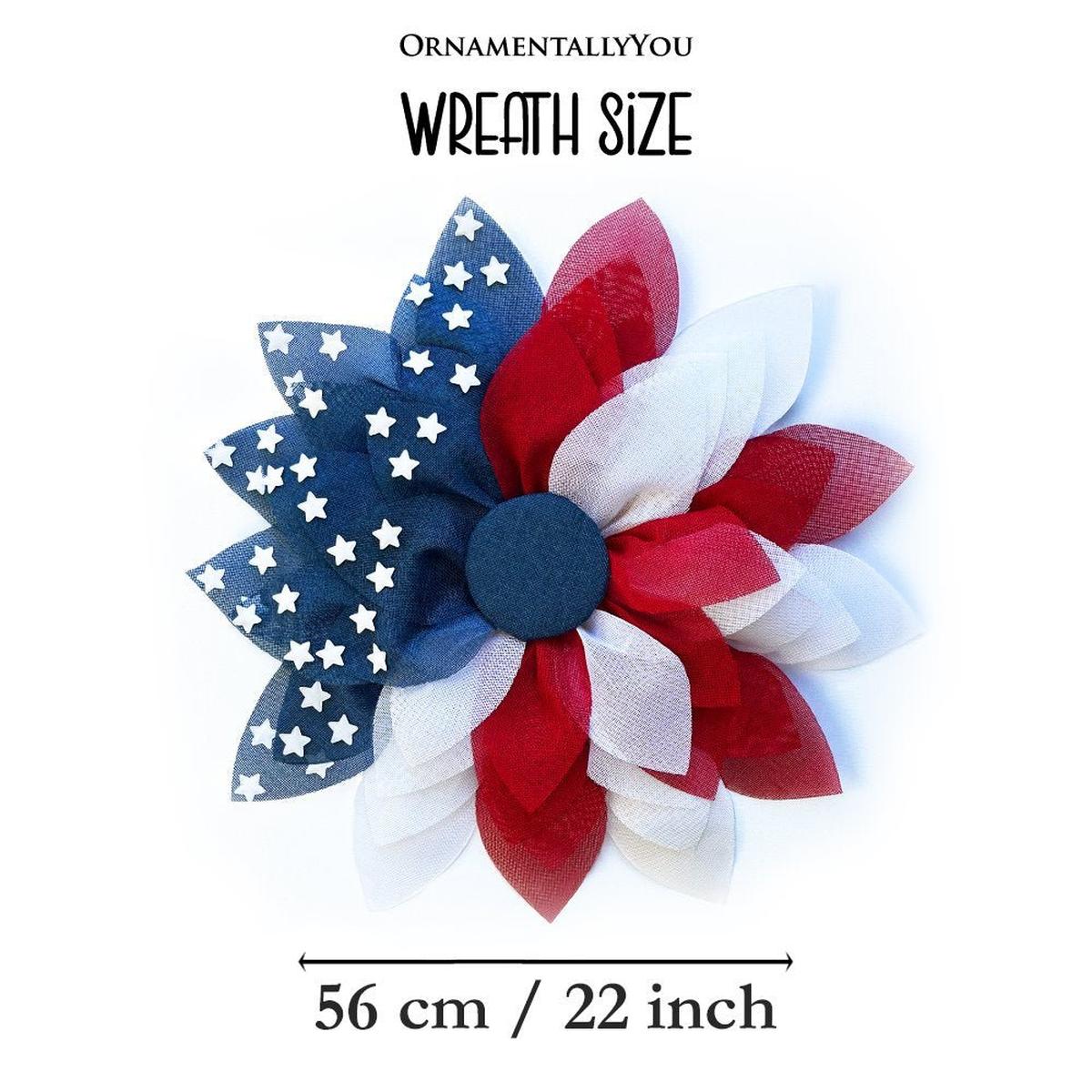Shop For Rustic Burlap Patriotic 22" Wreath, American Flag Style 4th of July Front Door Home Decor