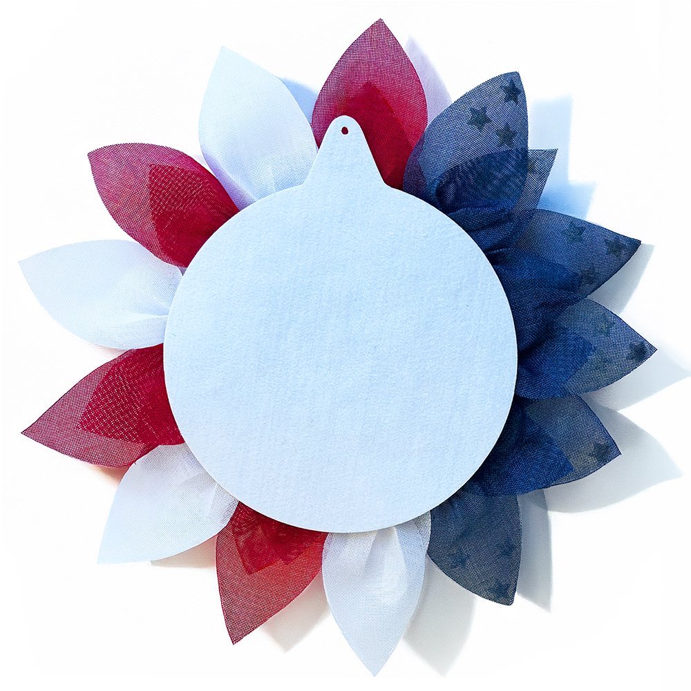 Shop For Rustic Burlap Patriotic 22" Wreath, American Flag Style 4th of July Front Door Home Decor