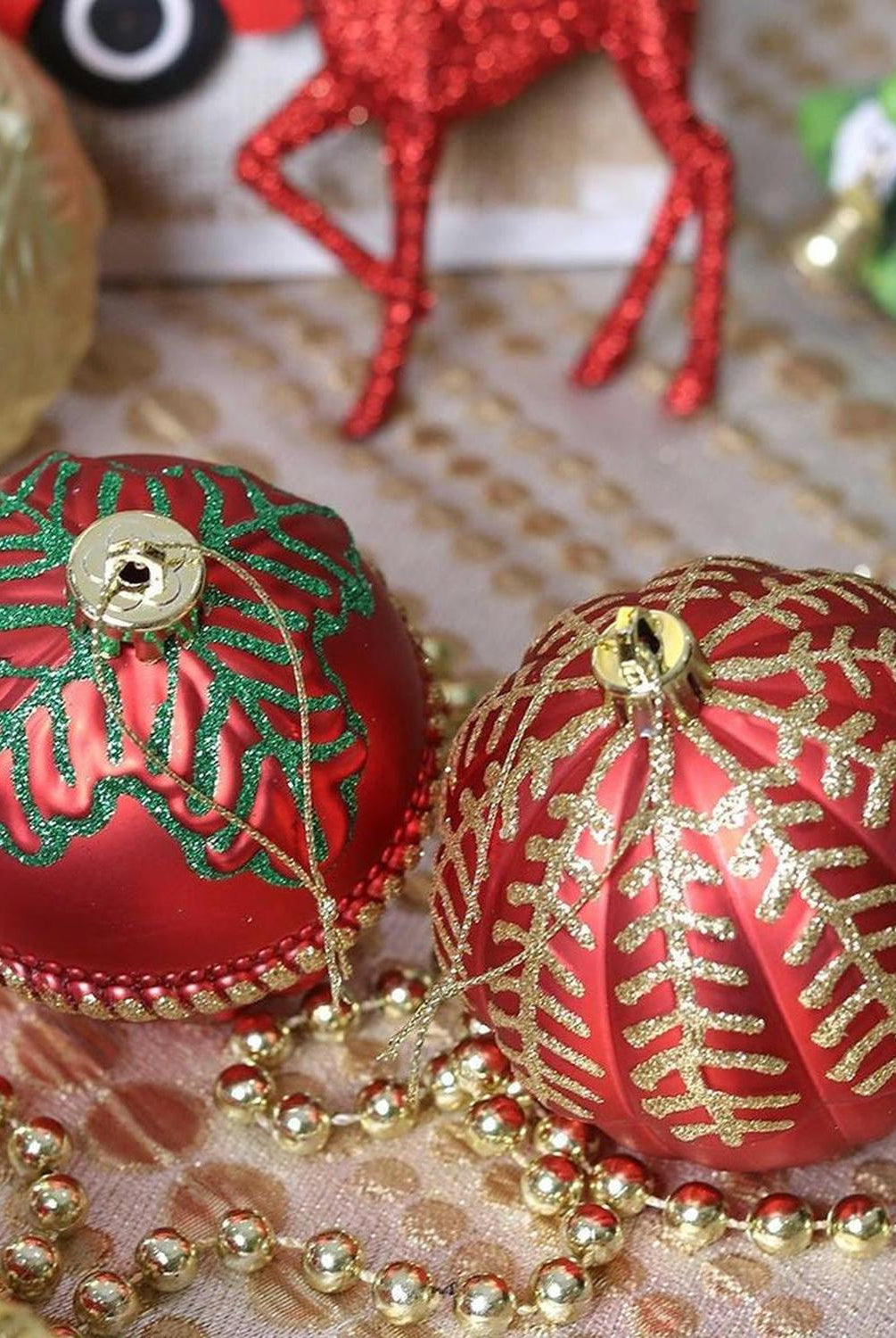 Rustic Christmas Ornament Bauble, 60 Piece Set