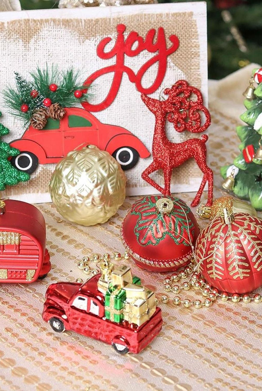 Rustic Christmas Ornament Bauble, 60 Piece Set