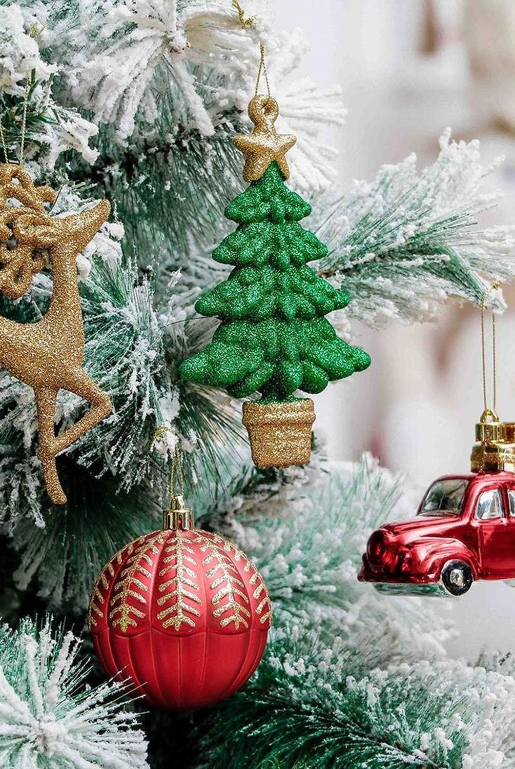 Rustic Christmas Ornament Bauble, 60 Piece Set