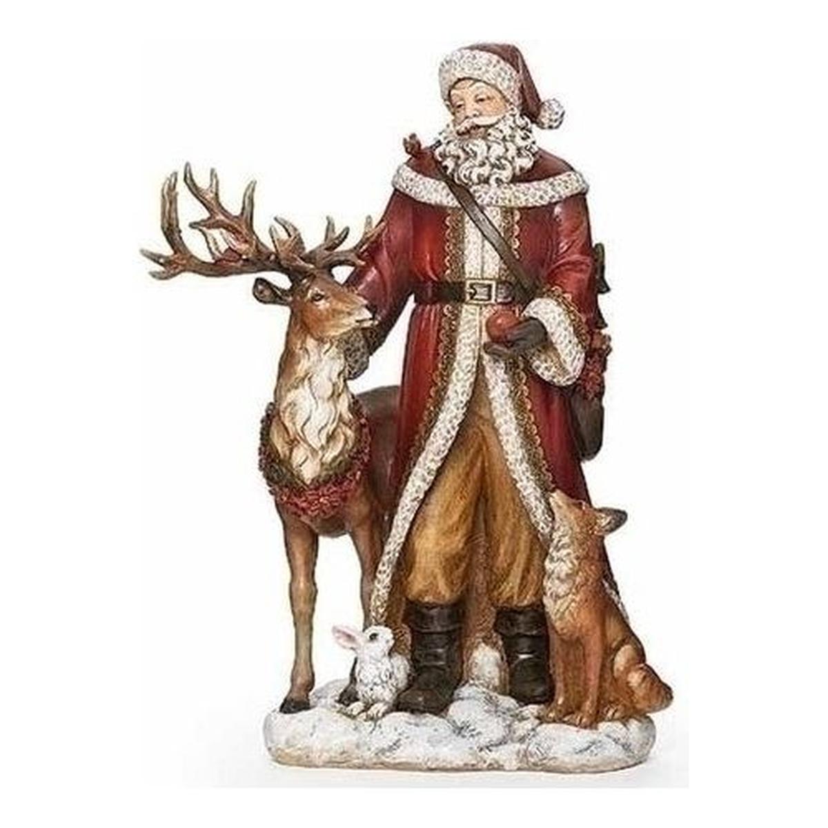 Shop For Santa and Animals on Snowy Base Figurine at Michelle's aDOORable Creations