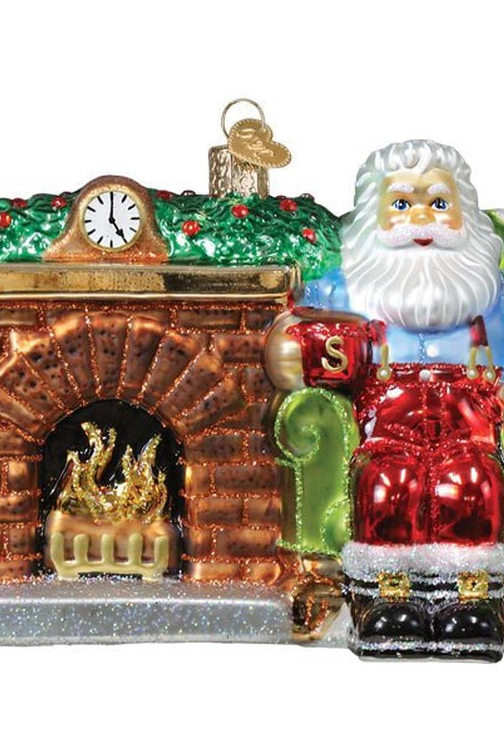 Santa At Hearth Ornament