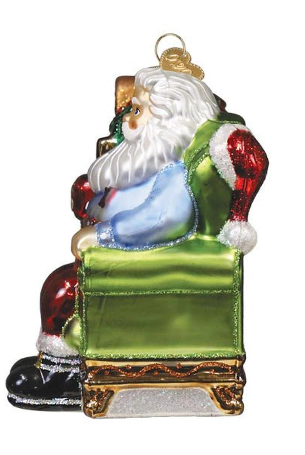 Santa At Hearth Ornament
