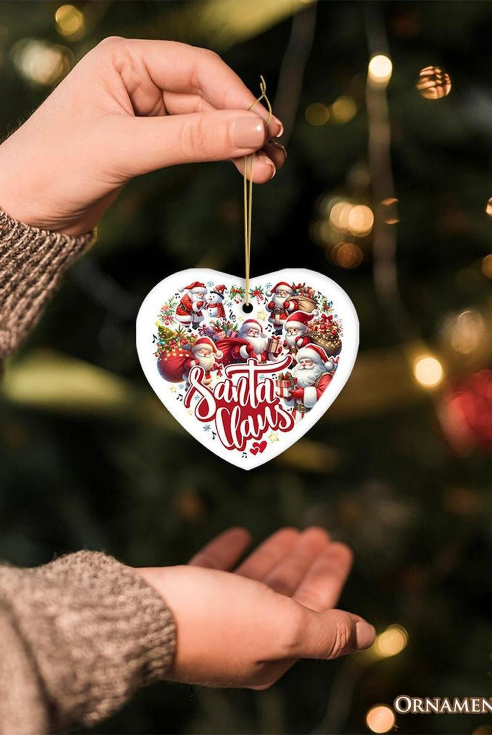A Celebration of Santa Claus Handcrafted Christmas Ornament